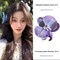 3 Colors Flower Hair Clips, Bohemian Butterfly Orchid Hairpin(Red Pink Purple)